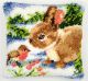 Vervaco Winter Bunny Latch Hook Cushion Kit