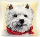Vervaco White Terrier Latch Hook Cushion Kit