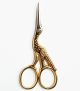 Madeira Gold Plated Embroidery Scissors. Stork Design.