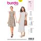 Misses Dress with Waistband Burda Sewing Pattern 6339. Size 8-18.