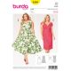 Misses Plus Size Short Sleeve Dress Burda Sewing Pattern 6549. Plus Size 20-30.