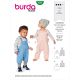Babies Bibbed Trousers Burda Sewing Pattern 9295. Age 1m to 3y.