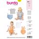 Baby Outfits Burda Sewing Pattern 9316. Age 1m to 18m.