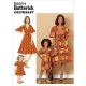 Misses and Girls Dress and Sash Butterick Sewing Pattern 6654. Size S-XL.