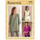 Misses and Womens Tucked Or Gathered Top Butterick Sewing Pattern 6801