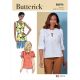 Misses Tunic with Sash and Top Butterick Sewing Pattern 6876