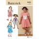 Girls Dress Butterick Sewing Pattern 6886. Age 2 to 6y.