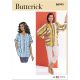 Misses Top with Short or Long Sleeves Butterick Sewing Pattern 6943