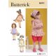Toddlers Dress, Tops, Shorts, Trousers and Kerchief Butterick Sewing Pattern 6951. Age 6m to 4y.