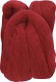 Clover Natural Wool Roving. Red