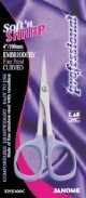 Janome 4 inch Fine Point Soft N Sharp Curved Embroidery Scissors.