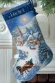 Dimensions Sleigh Ride at Dusk Stocking Counted Cross Stitch Kit