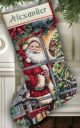 Dimensions Candy Cane Santa Stocking Counted Cross Stitch Kit
