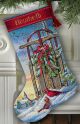 Dimensions Christmas Sled Stocking Counted Cross Stitch Kit