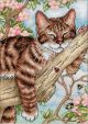 Dimensions Napping Kitten Counted Cross Stitch Kit