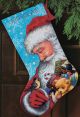 Dimensions Santa and Toys Stocking Needlepoint Kit
