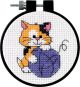 Dimensions Learn-a-Craft Cute Kitty Counted Cross Stitch Kit