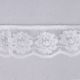 White Frilled Nylon Lace. 42mm x 25m.
