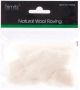 Trimits Natural Wool Roving. 10gm. Off White.