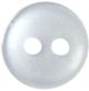 Hemline White 2 Hole Buttons. 11.25mm Diameter. Qty 13.