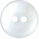 Hemline White 2 Hole Buttons. 16.25mm Diameter. Qty 5.