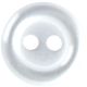 Hemline White 2 Hole Buttons. 11.25mm Diameter. Qty 13. Design A.