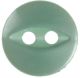 Hemline Turquoise 2 Hole Buttons. 11.25mm Diameter. Qty 13.