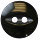 Hemline Black 2 Hole Buttons. 13.75mm Diameter. Qty 8.