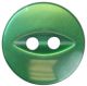 Hemline Emerald 2 Hole Buttons. 13.75mm Diameter. Qty 8.