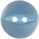 Hemline Sky Blue 2 Hole Buttons. 16.25mm Diameter. Qty 5.