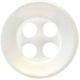 Hemline White 4 Hole Buttons. 8.75mm Diameter. Qty 13.