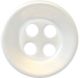 Hemline White 4 Hole Buttons. 11.25mm Diameter. Qty 13.