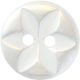 Hemline White 2 Hole Buttons. 13.75mm Diameter. Qty 8. Design B.