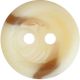 Hemline Cream and Brown Marble 2 Hole Buttons. 15mm Diameter. Qty 6.
