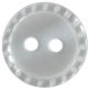 Hemline White 2 Hole Buttons. 11.25mm Diameter. Qty 9.