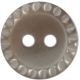 Hemline Brown 2 Hole Buttons. 11.25mm Diameter. Qty 9.