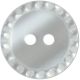 Hemline White 2 Hole Buttons. 17.5mm Diameter. Qty 4.