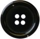 Hemline Black 4 Hole Buttons. 20mm Diameter. Qty 6.