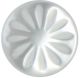 Hemline White Shank Buttons. 11.25mm Diameter. Qty 6. Design A.