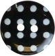 Hemline Black 2 Hole Buttons. 15mm Diameter. Qty 6.