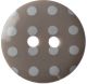Hemline Grey 2 Hole Buttons. 15mm Diameter. Qty 6.
