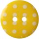 Hemline Yellow 2 Hole Buttons. 17.5mm Diameter. Qty 4. Design D.