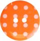 Hemline Orange 2 Hole Buttons. 22.5mm Diameter. Qty 3.
