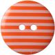Hemline Orange 2 Hole Buttons. 22.5mm Diameter. Qty 3. Design A.