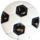 Hemline White and Black Football Shank Buttons. 13mm Diameter. Qty 4.