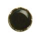 Hemline Black Gold Edge Shank Buttons. 17.5mm Diameter. Qty 3.