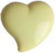 Hemline Yellow Heart Shank Buttons. 9.5mm Diameter. Qty 6.