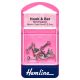 Hemline Extra Small Hook and Bar for Skirts and Trousers. Silver