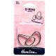 Hemline D Ring. 32mm. Nickel. 2 Per Pack.