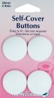 Hemline Self Cover Buttons. Nylon / Plastic. 29mm (1 1/8 inch)